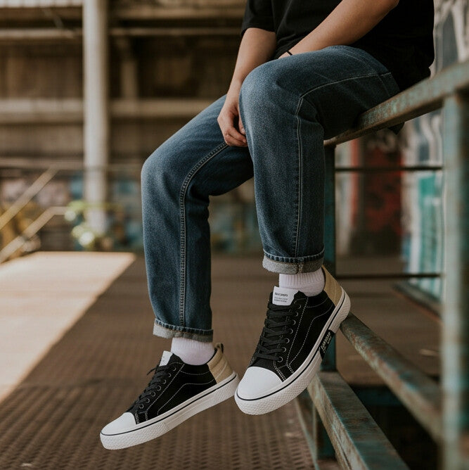 Retroglide — Canvas Court Sneaker with Graphic Sole — 05_magnific_tile-3_43FZLlK9Aa