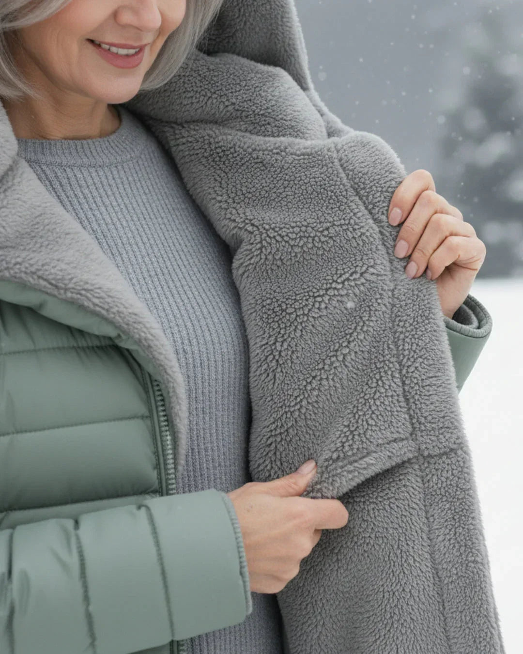 Olivia™ – Insulated Winter Jacket with Sherpa Hood