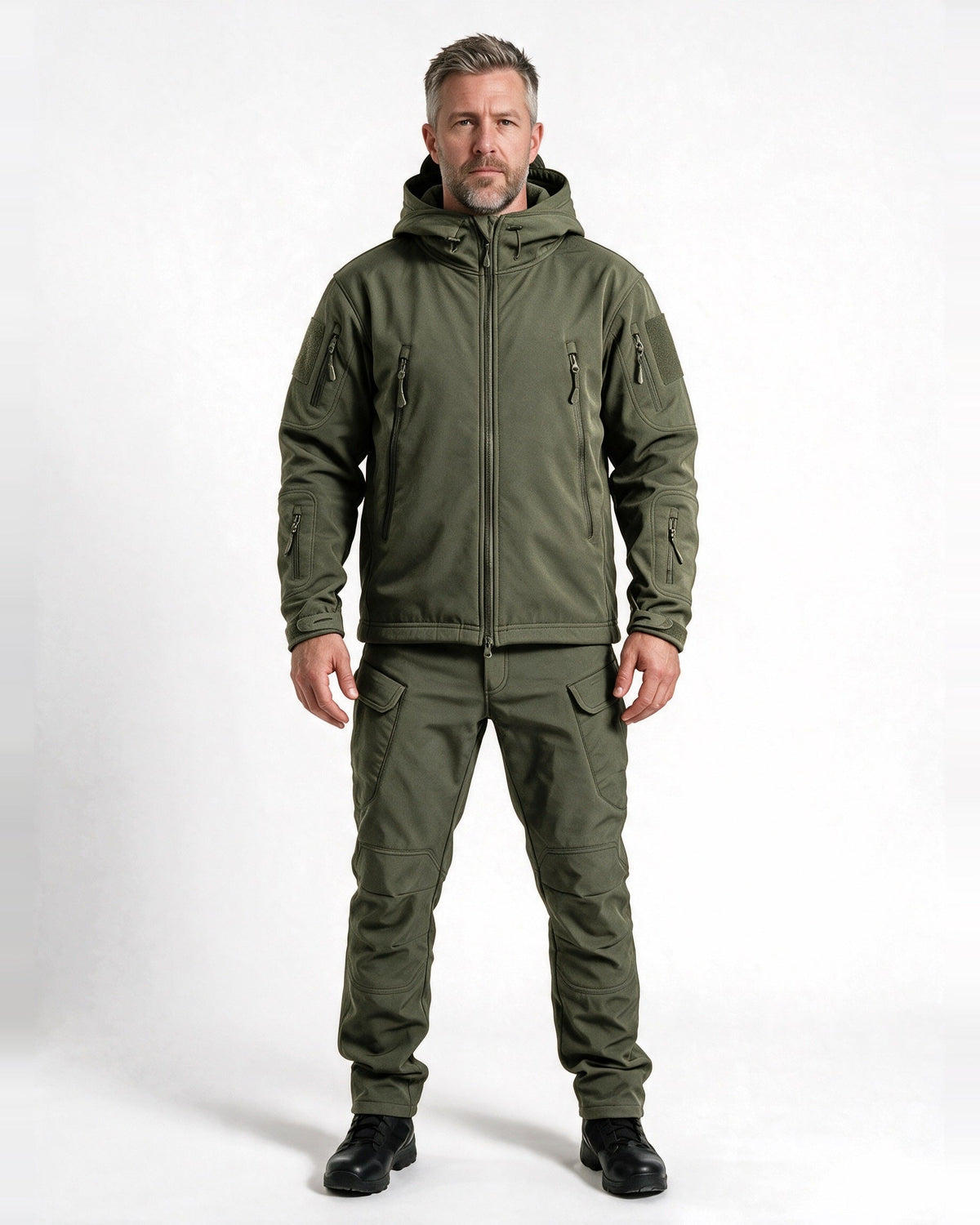 Braddock softshell jacket and pants set in Green