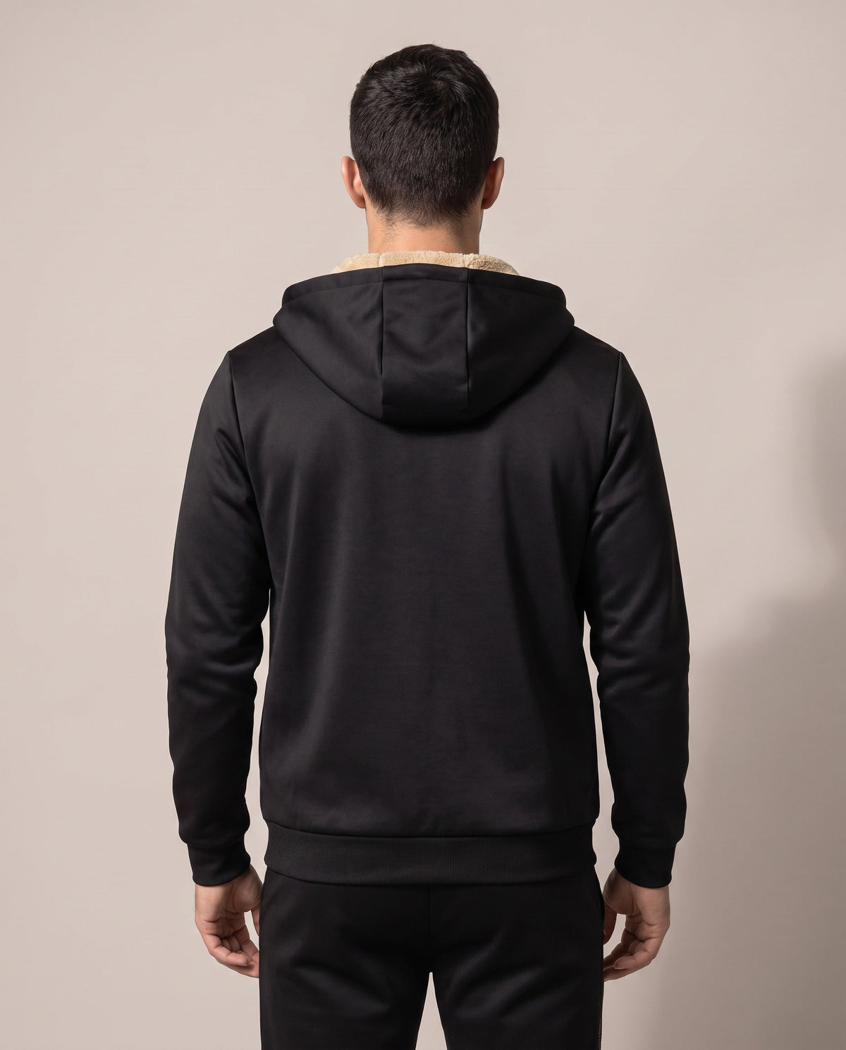 Fendrick men's sherpa-lined hooded jacket, back view