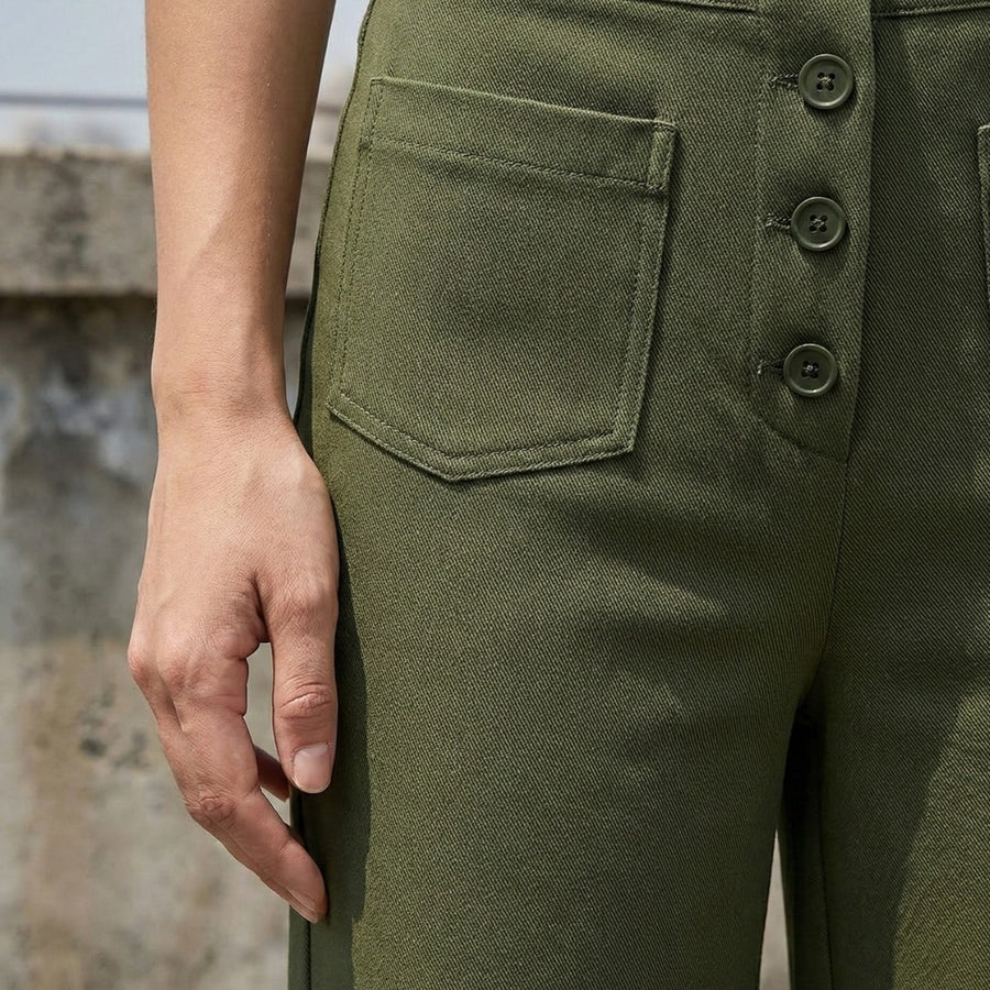 Vellura pants pocket and buttons