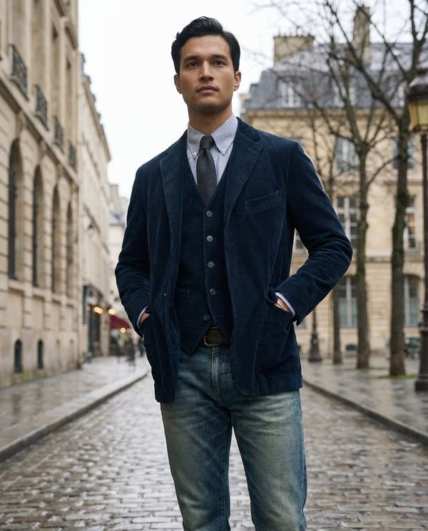 Harrington™ – Vintage Corduroy Blazer & Vest Set