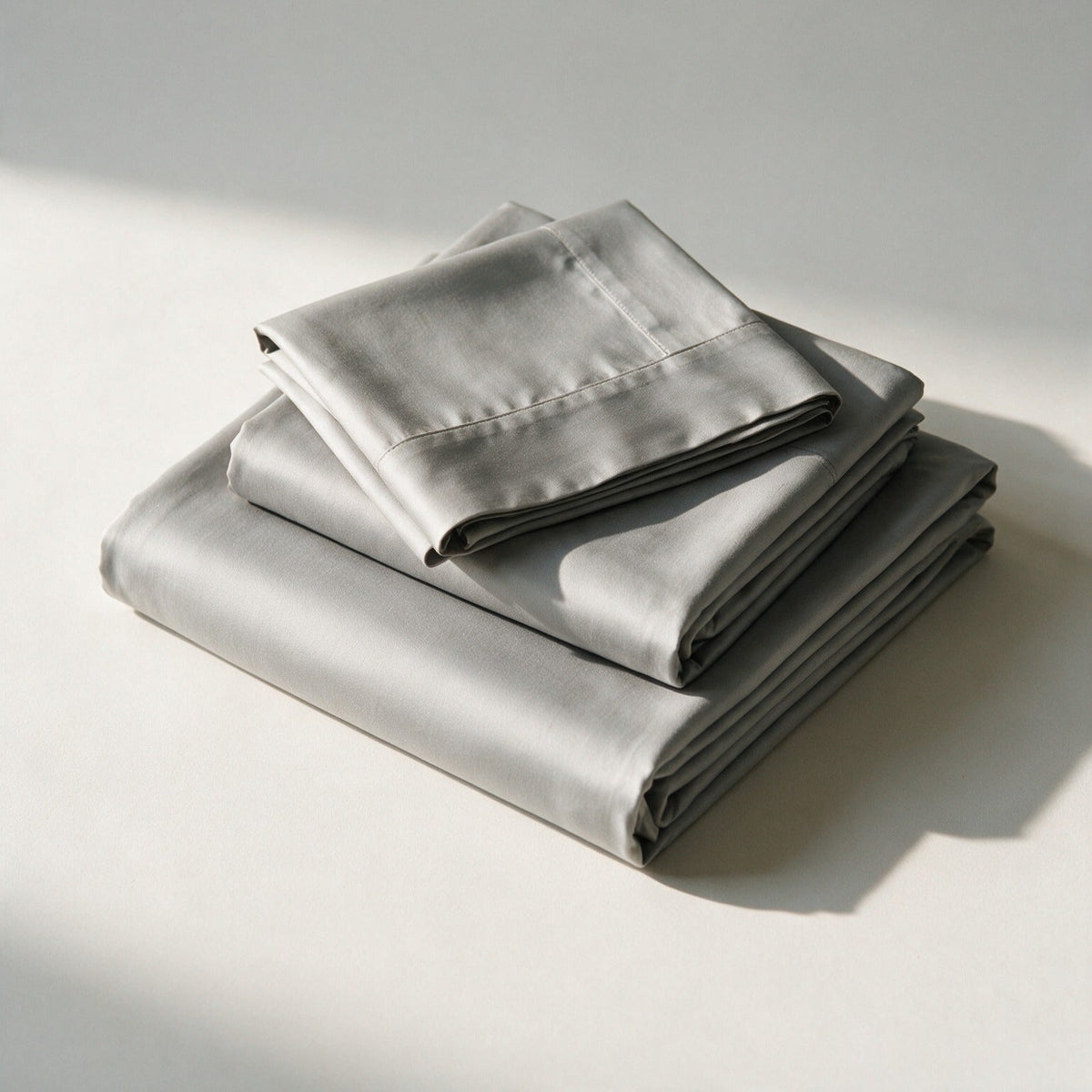 Rydal sheet set in Grey, folded