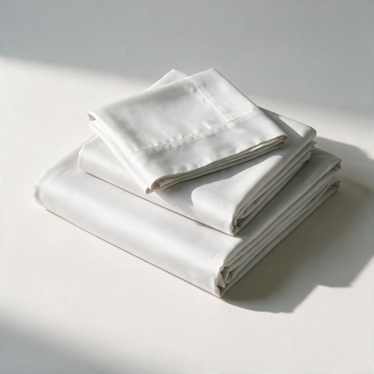 Rydal sheet set in White, folded