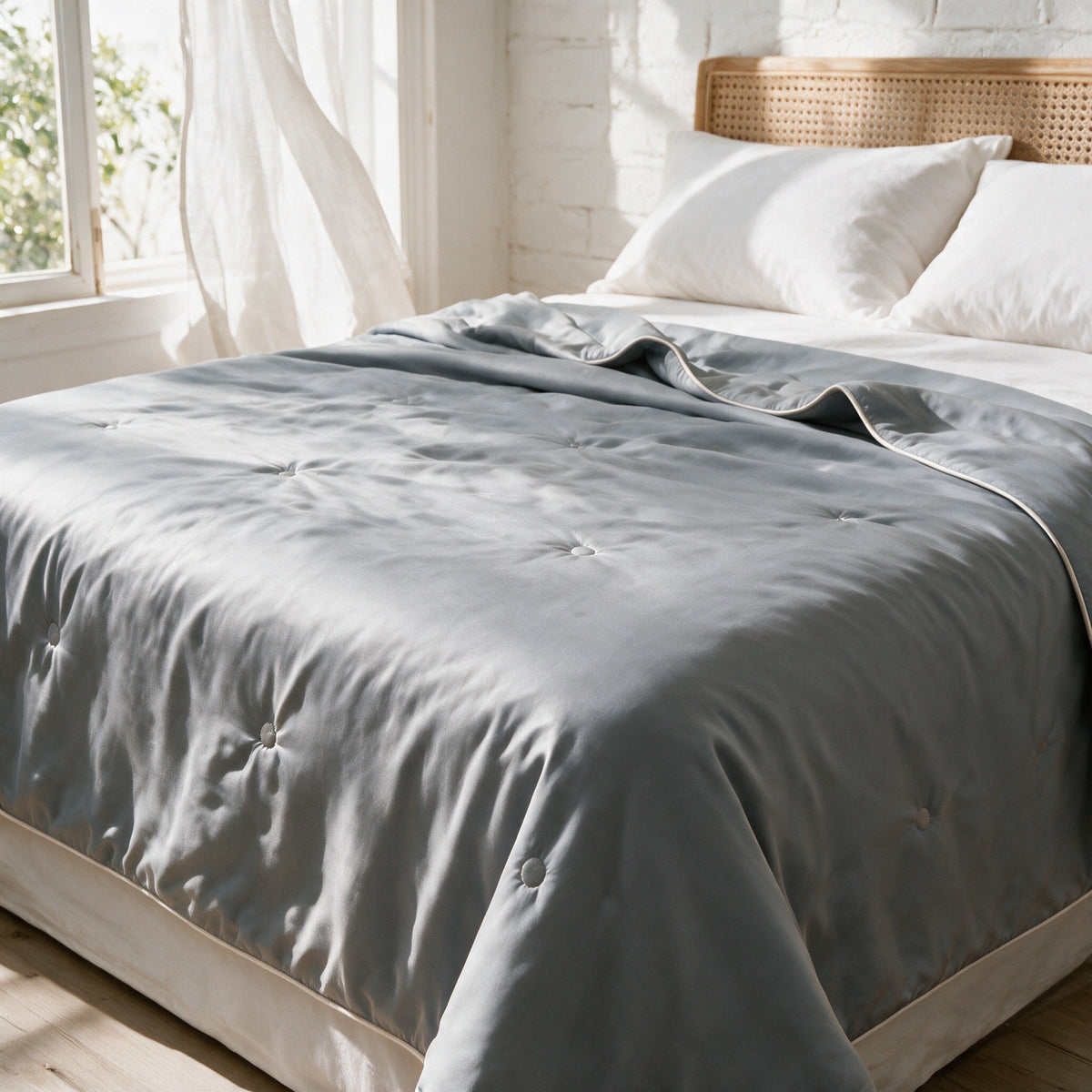 Seaton summer duvet in Grey
