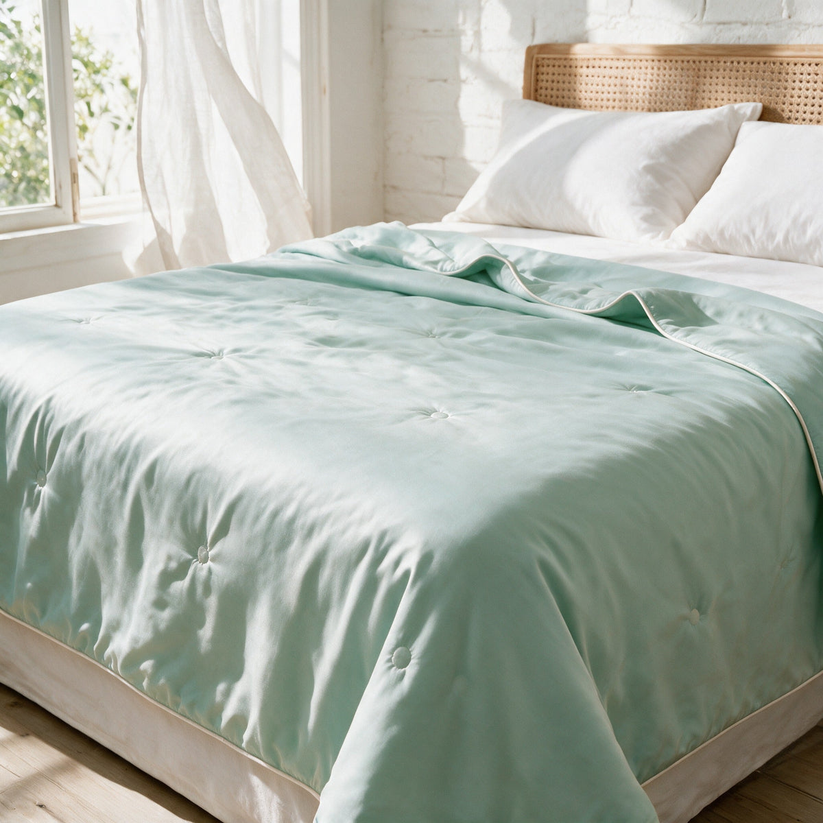 Seaton summer duvet in Mint
