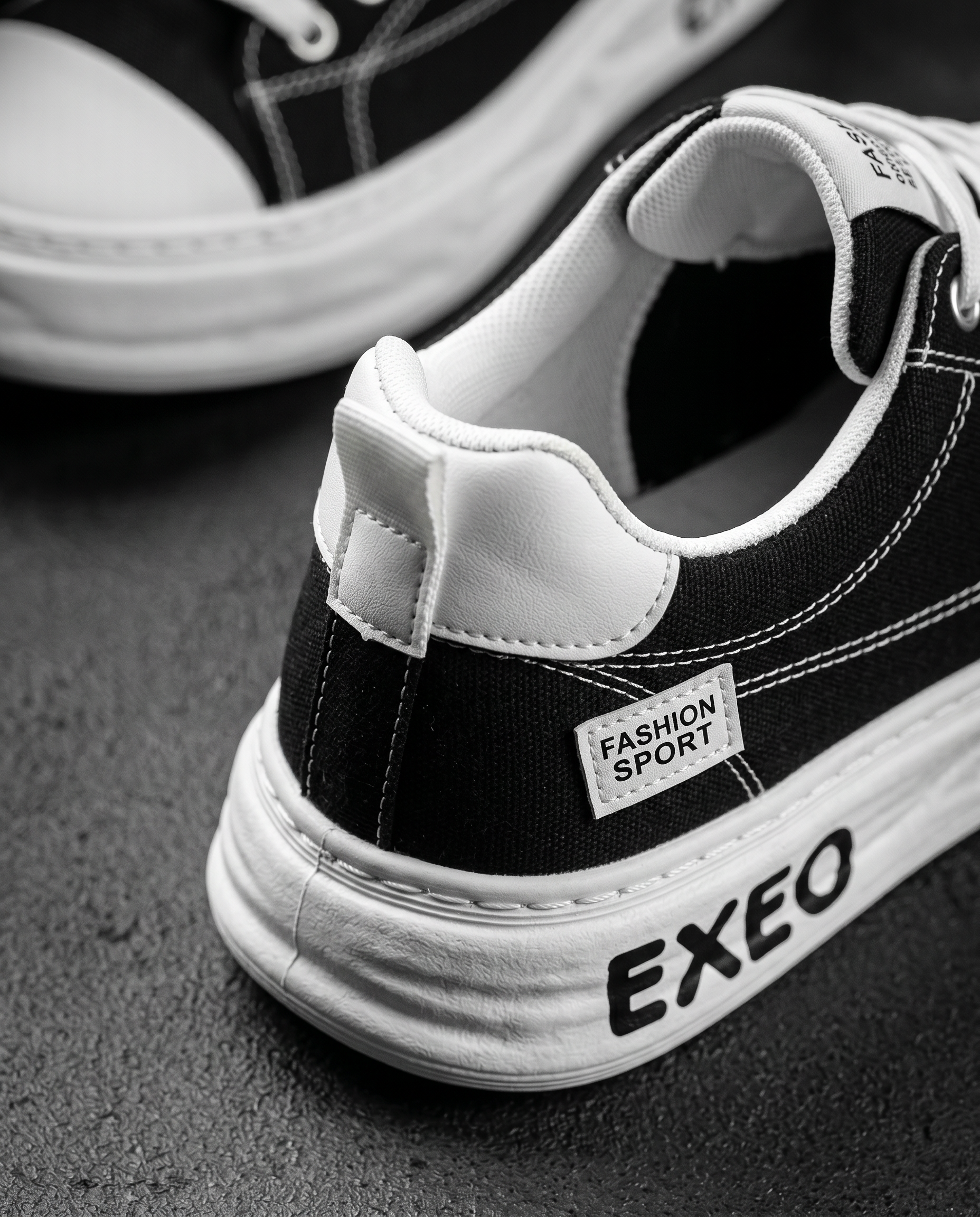 CanvaLift — Platform Sneaker with Stitched Label Details
