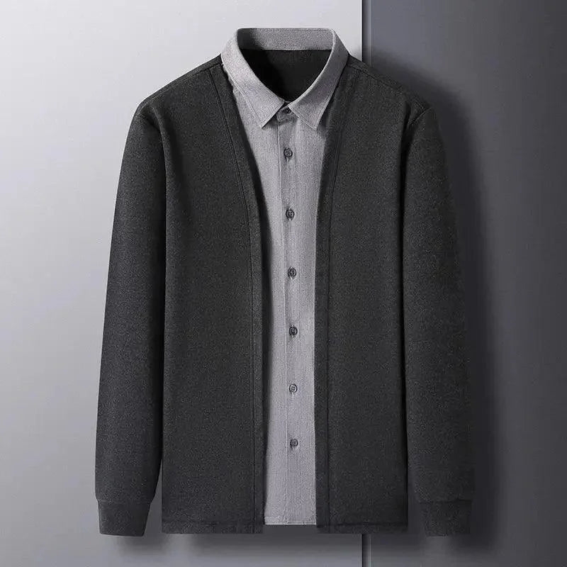 Cardigan Illusion™ – 2-in-1 Layered Shirt & Cardigan