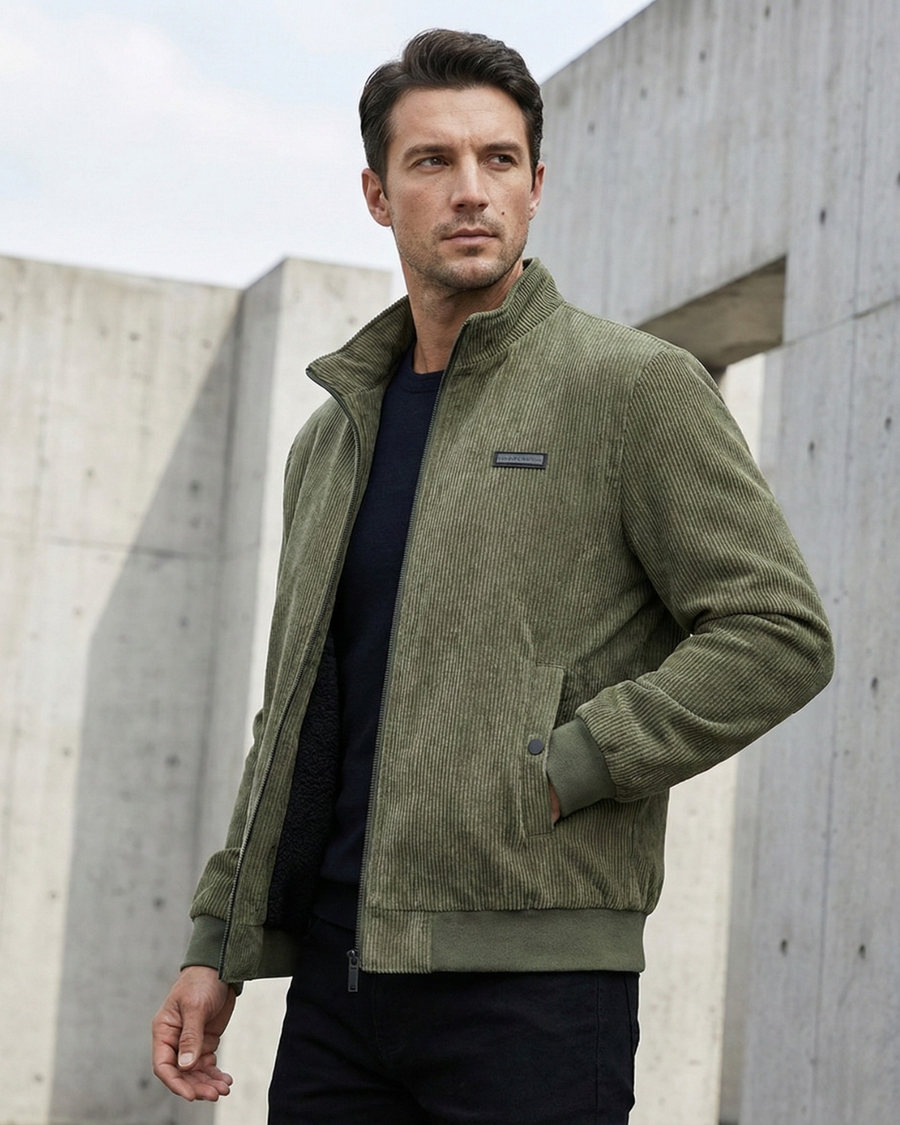 Nordhelm™ – Windproof insulated winter jacket for men