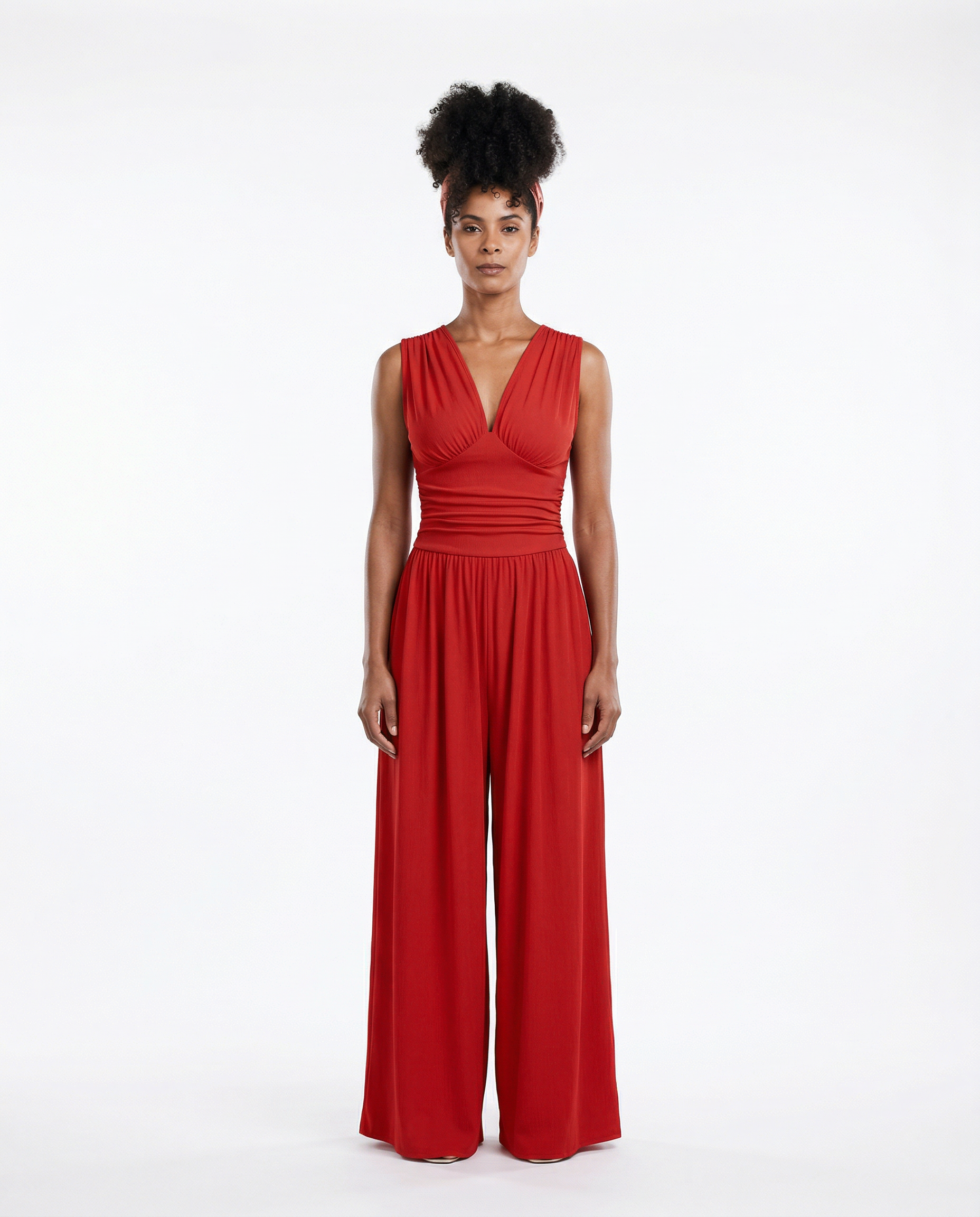 Charity™ – Chic Sleeveless Wide-Leg Jumpsuit