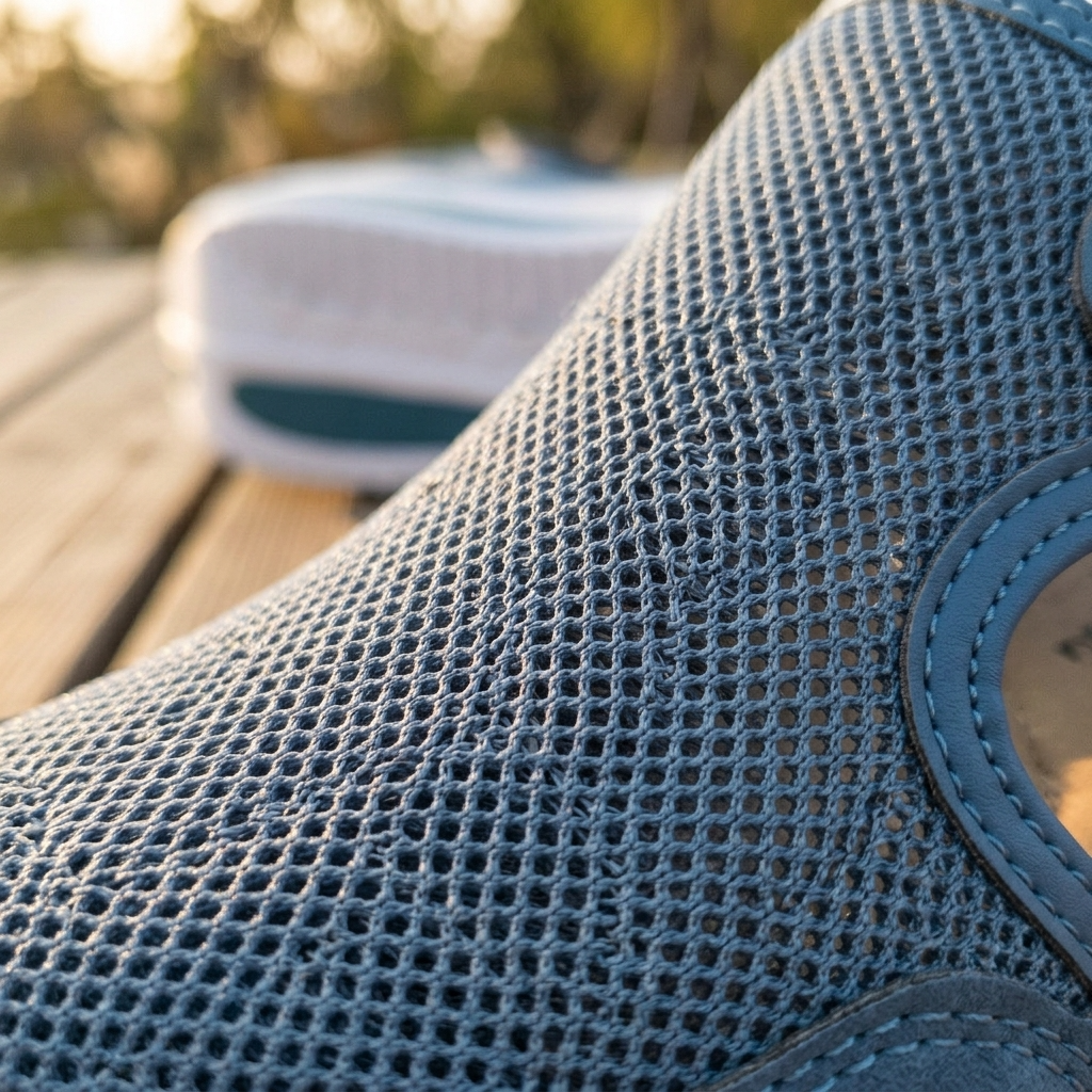4. A cushioned sole that absorbs every step on hard floors