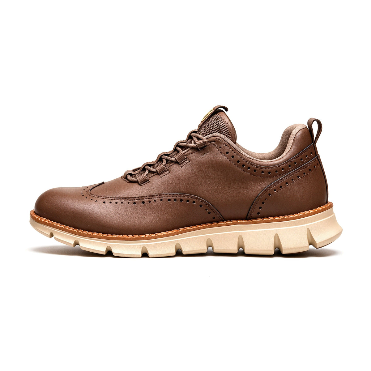 Pemberton wingtip sneaker in Brown, side view