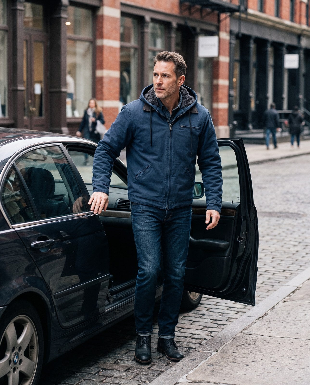 2. Heavy-weight fabric that actually recovers after you sit, drive, or carry a bag