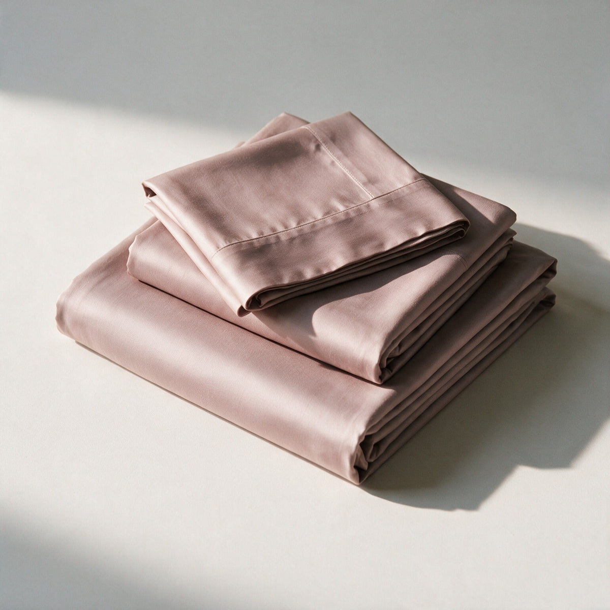 Rydal sheet set in Pink, folded