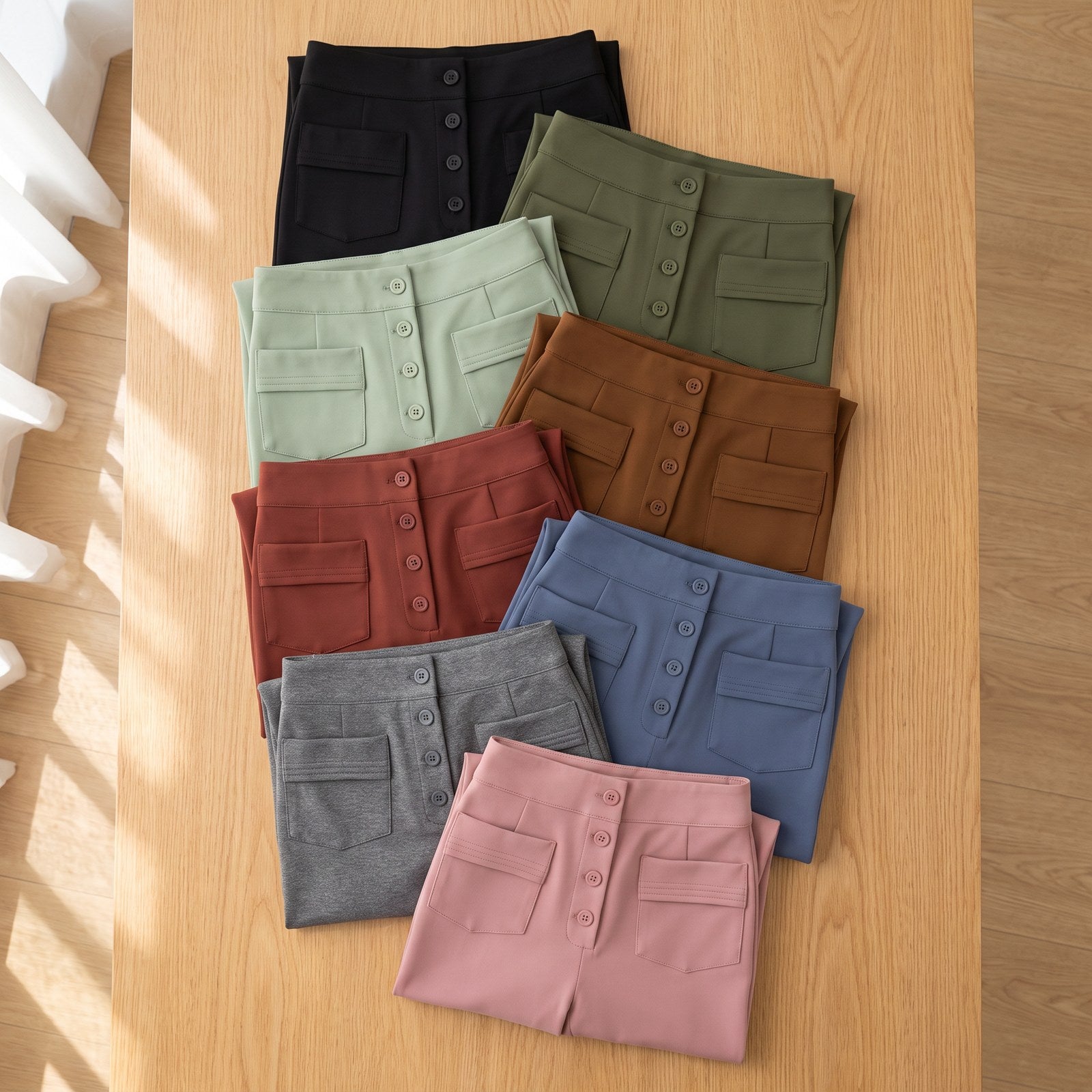 5. Eight versatile colours — each one works with 80% of your wardrobe